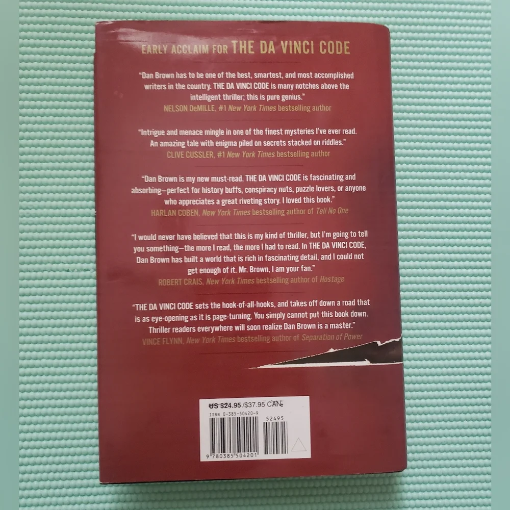 2003 The Da Vinci Code First Edition 1st Printing Dan Brown Hardcover